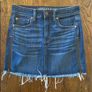 AMERICAN EAGLE High-Rise Denim Mini Skirt